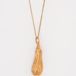 Carolina-de-Barros-Cumaru-Oversized-TearDrop--Drop-Pendant-Necklace-Gold-Plated-18ct-Sterling-Silver