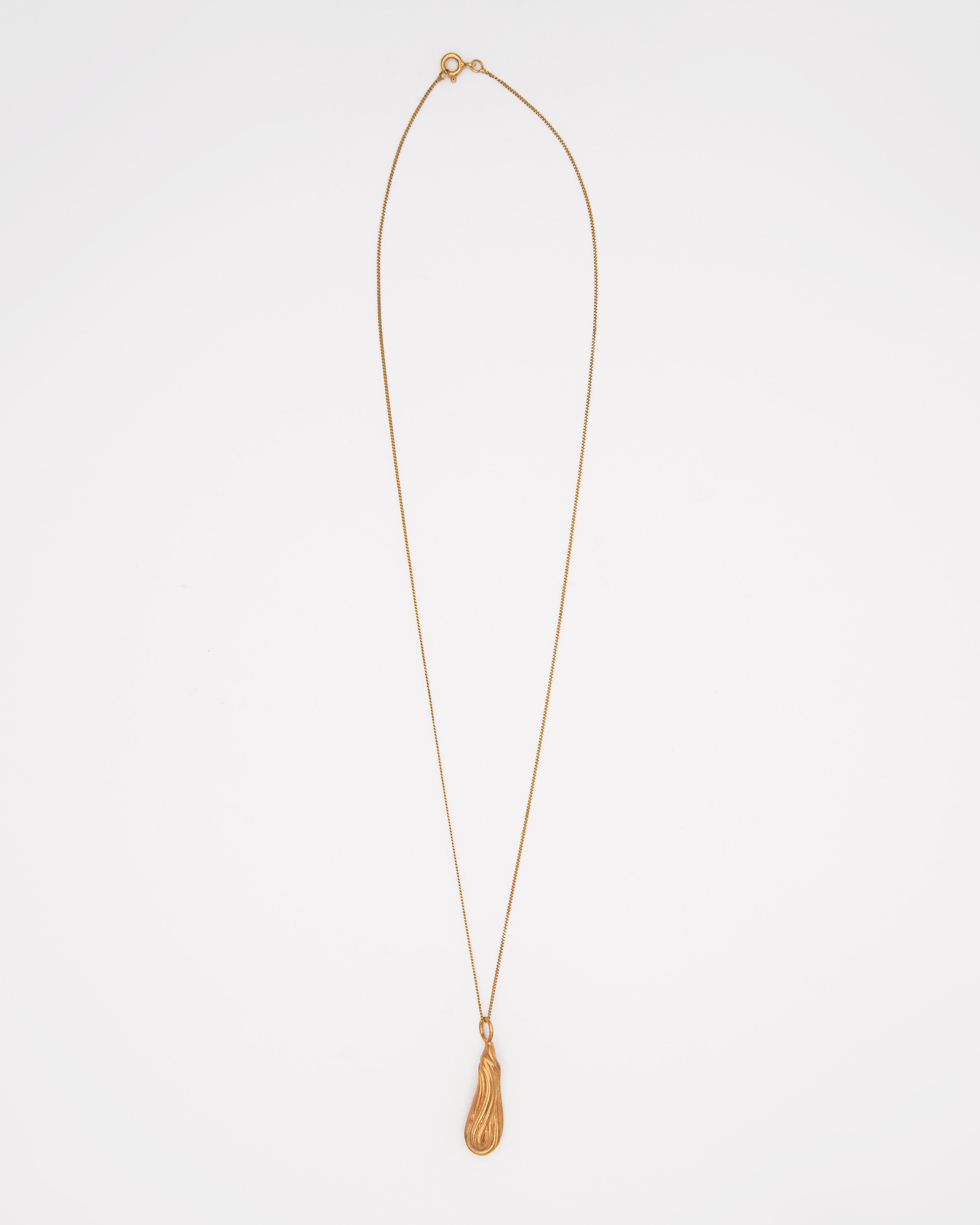 Carolina-de-Barros-Cumaru-Oversized-TearDrop--Drop-Pendant-Necklace-Gold-Plated-18ct-Sterling-Silver