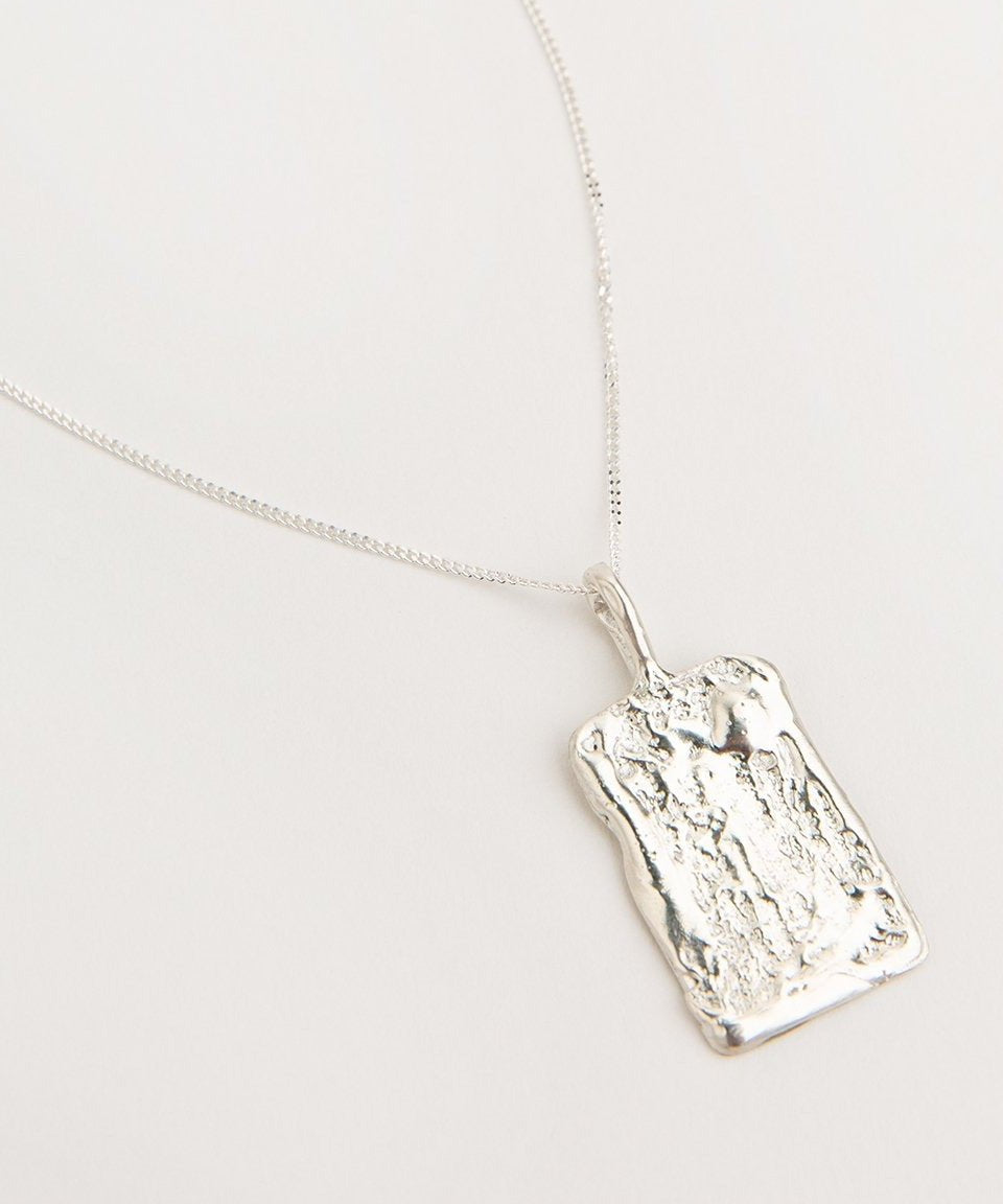 Carolina-de-Barros-Rectangle-Textured-Pendant-Sal-Necklace-18ct-Gold-Plated-Sterling-Silver 