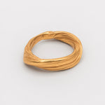 Carolina-de-Barros-Sterling-Silver-Gold-Plated-18ct-Sculptural-twisted-Cumaru-ring