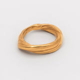 Carolina-de-Barros-Sterling-Silver-Gold-Plated-18ct-Sculptural-twisted-Cumaru-ring