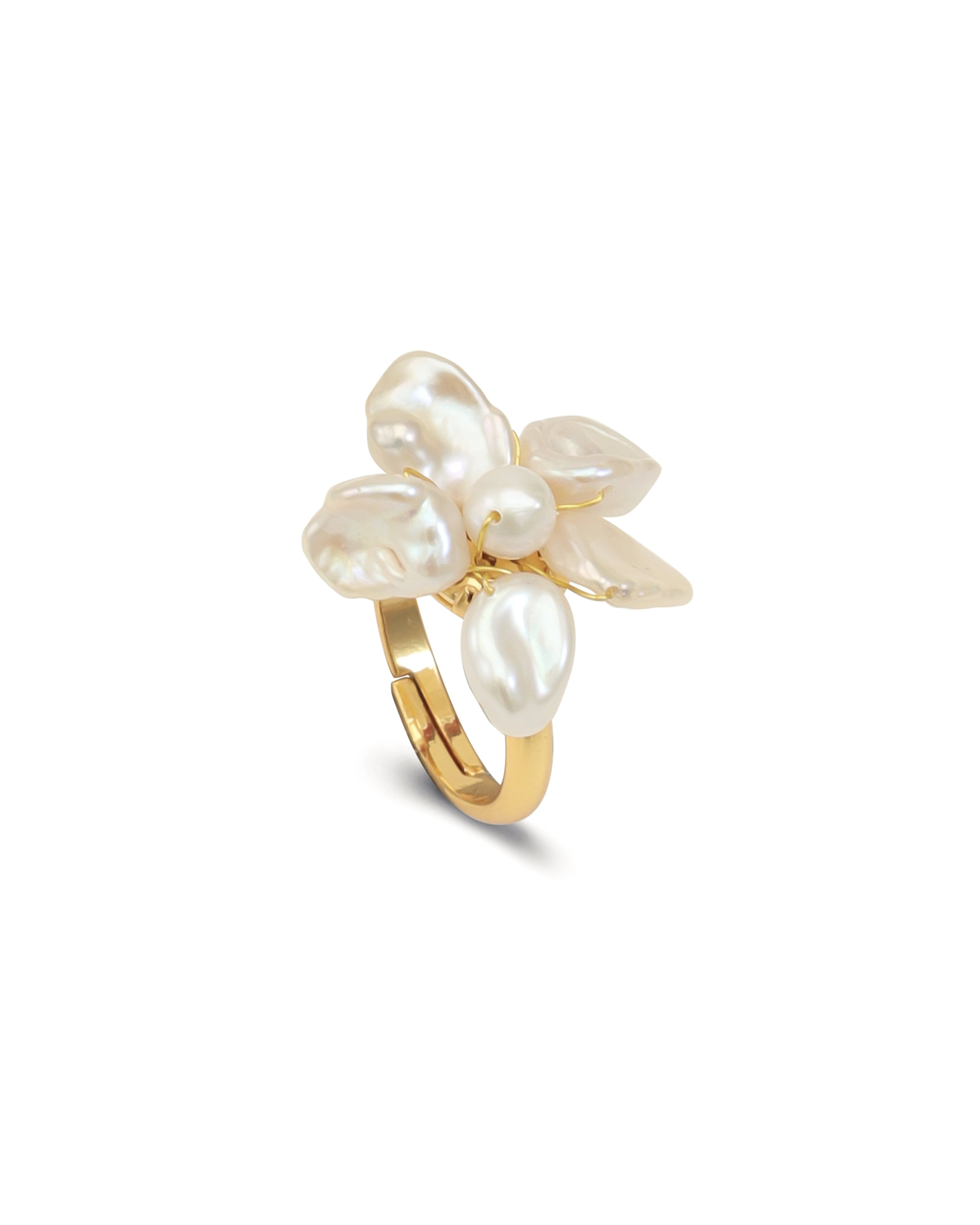 Cherie-Jewels-Mini-White-Keshi-Bead-Pearl-Statement-Flower-Ring-№46