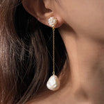 Cherie-Jewels-Pearl-Beaded-Drop-Chain-Flower-Earrings-Weddings-Occasions-Summer-Holiday-Statement-Earrings-Jewellery-Dangle-Bead-Pearls-hydrangea-