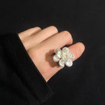 Cherie-Jewels-Small-White-3D-Keshi Pearl-Flower-Ring-№49