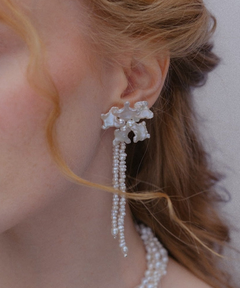 Cherie-Jewels-Snowflake-Keshi-Pearls-Freshwater-Flower-White-Dangle-Earrings-№34-Beaded-Statement-Drop