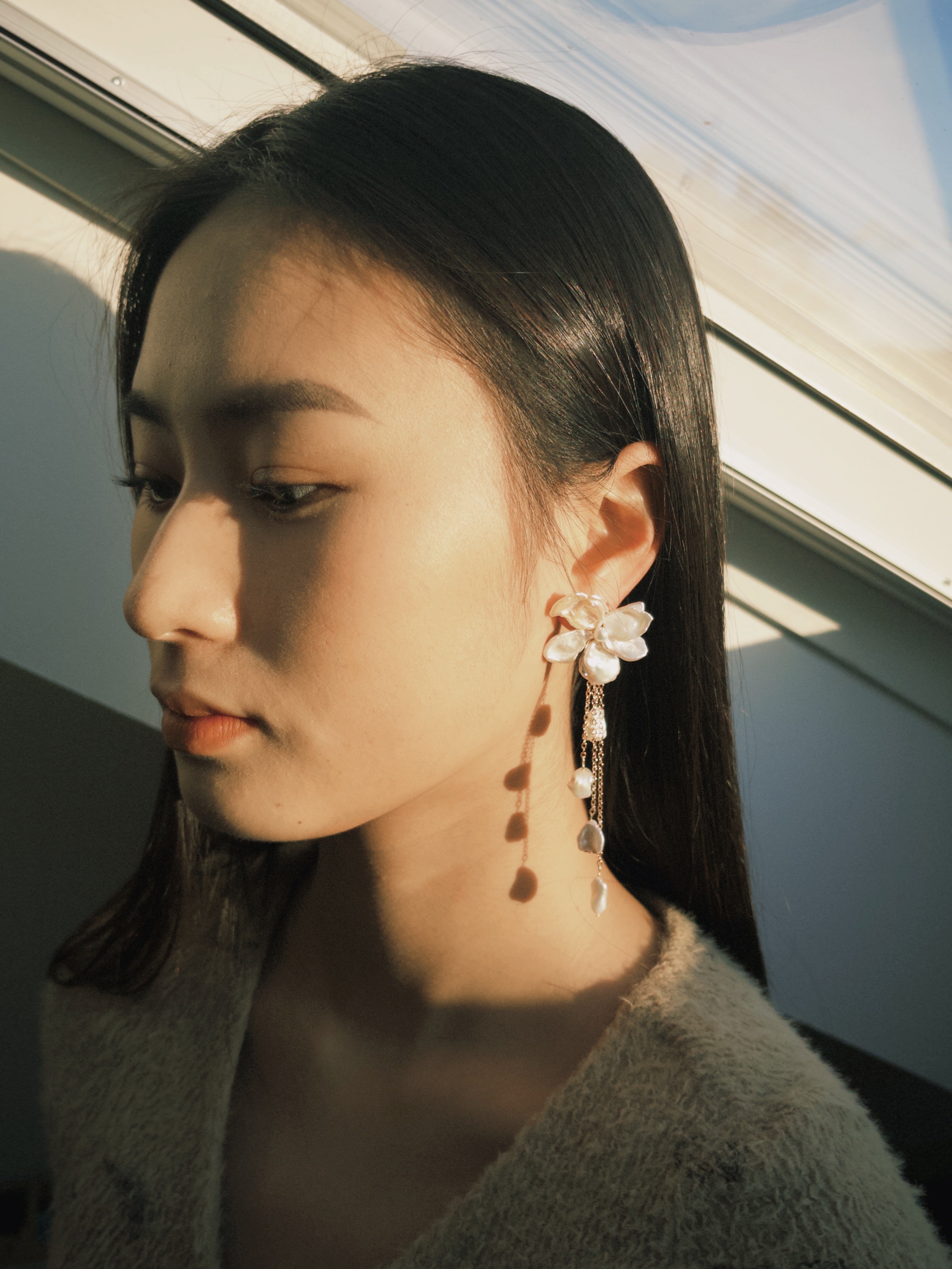 Cherie-Jewels-Stellar-Petal-Keshi-Pearl-Flower-Dangle -Drop-Beaded-Statement-Earrings-№04