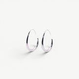 Slim Hoops Earrings Silver