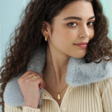 Pastel Stone Chunky Large Hoop Earrings Gold