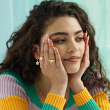 Peridot Heart Signet Ring