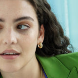 Glitter Chunky Hoop Earrings