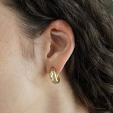 Glitter Chunky Hoop Earrings