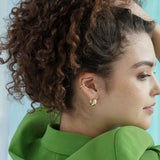 Glitter Chunky Hoop Earrings