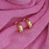 Glitter Chunky Hoop Earrings