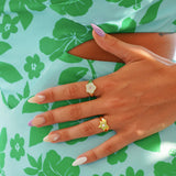 Flower Power Signet Ring