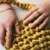 Wavey Stacker Ring Gold