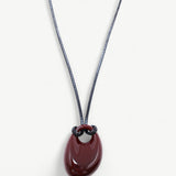 Oval Pebble Cord Necklace