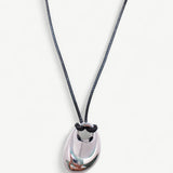 Oval Pebble Cord Necklace