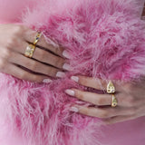 Kaleidoscope Gemstone Ring Gold