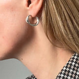 Medium Rita Twist Earrings Silver