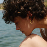 Okto Pearl Hoop Earrings Gold