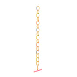 image of firework gold chain bracelet with multi-coloured enamel straight full length from above on white background