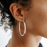 CRUX sterling silver hoops XL