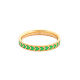 Spark Enamel Ring Green