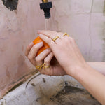 Feggeri-Ahinos-Organic-Ring-Gold-Vermeil-Textured-Band-Stacking