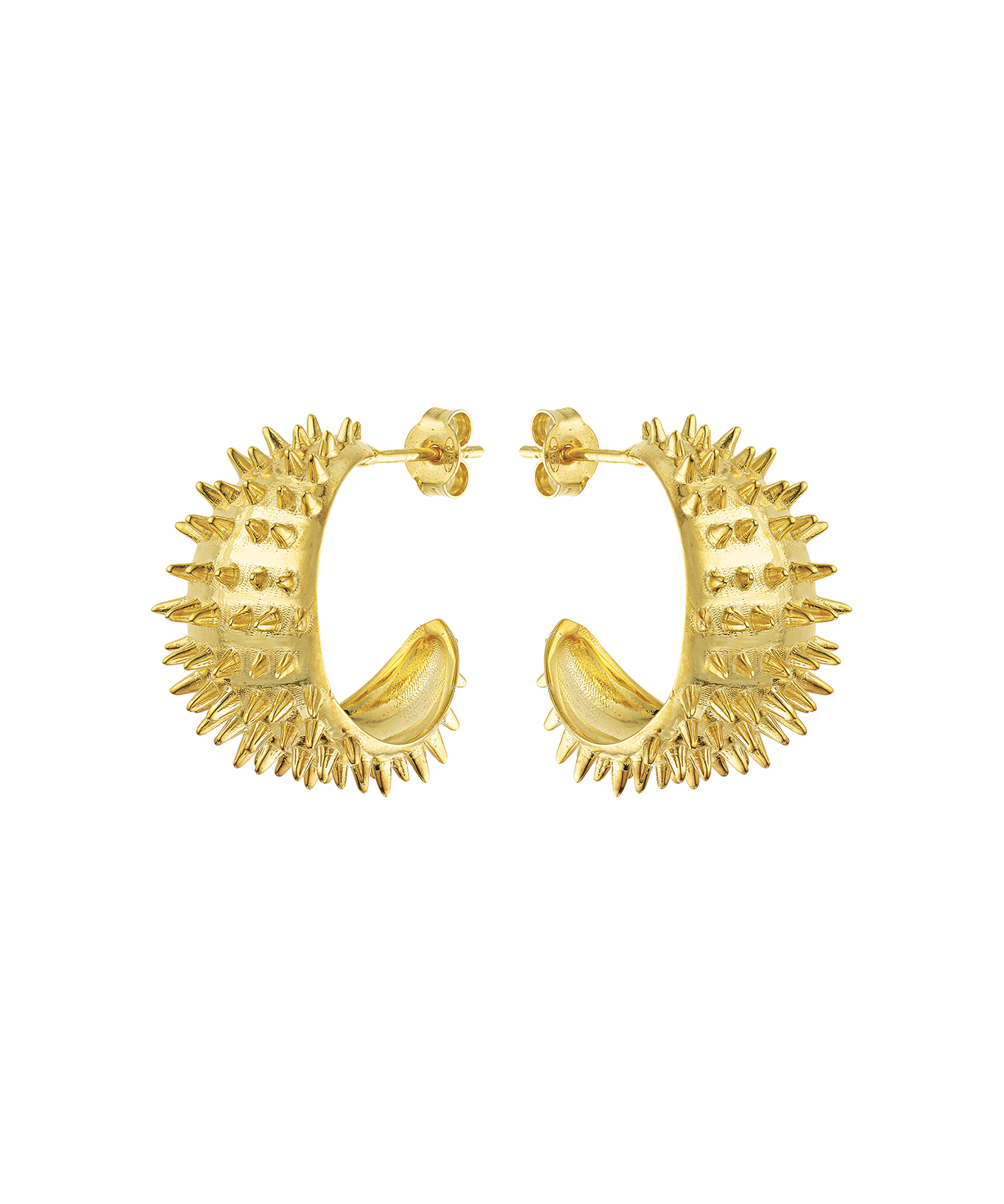 Feggeri-Ahinos-Oversized-Statement-Spike-Hoop-Hoops-Spikey-Earrings-Earring-Gold-Vermeil