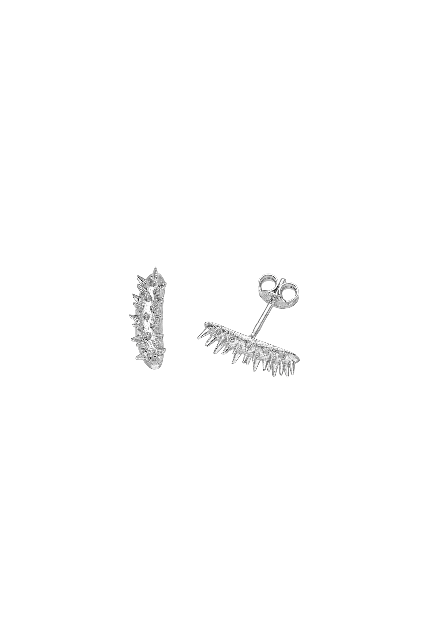 Feggeri-Ahinos-Spike-Stud-Earrings-Sterling-Silver-Long-Stacking-Earring-Bar-Shape