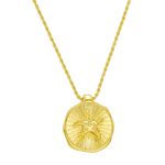 Feggeri-Astra-Round-Disc-Starfish-Star-Emblem-Pendant-Coin-Necklace-Gold-Vermeil