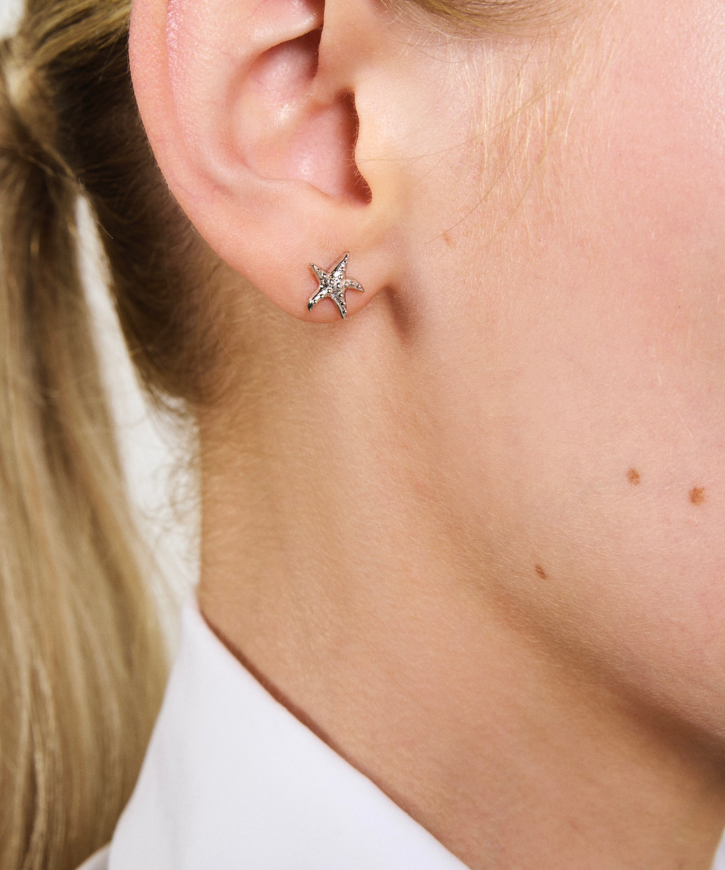 Feggeri-Astra-Starfish-Star-Marine-Sealife-Aqua-Stud-Earrings-Sterling-Silver-Platinum