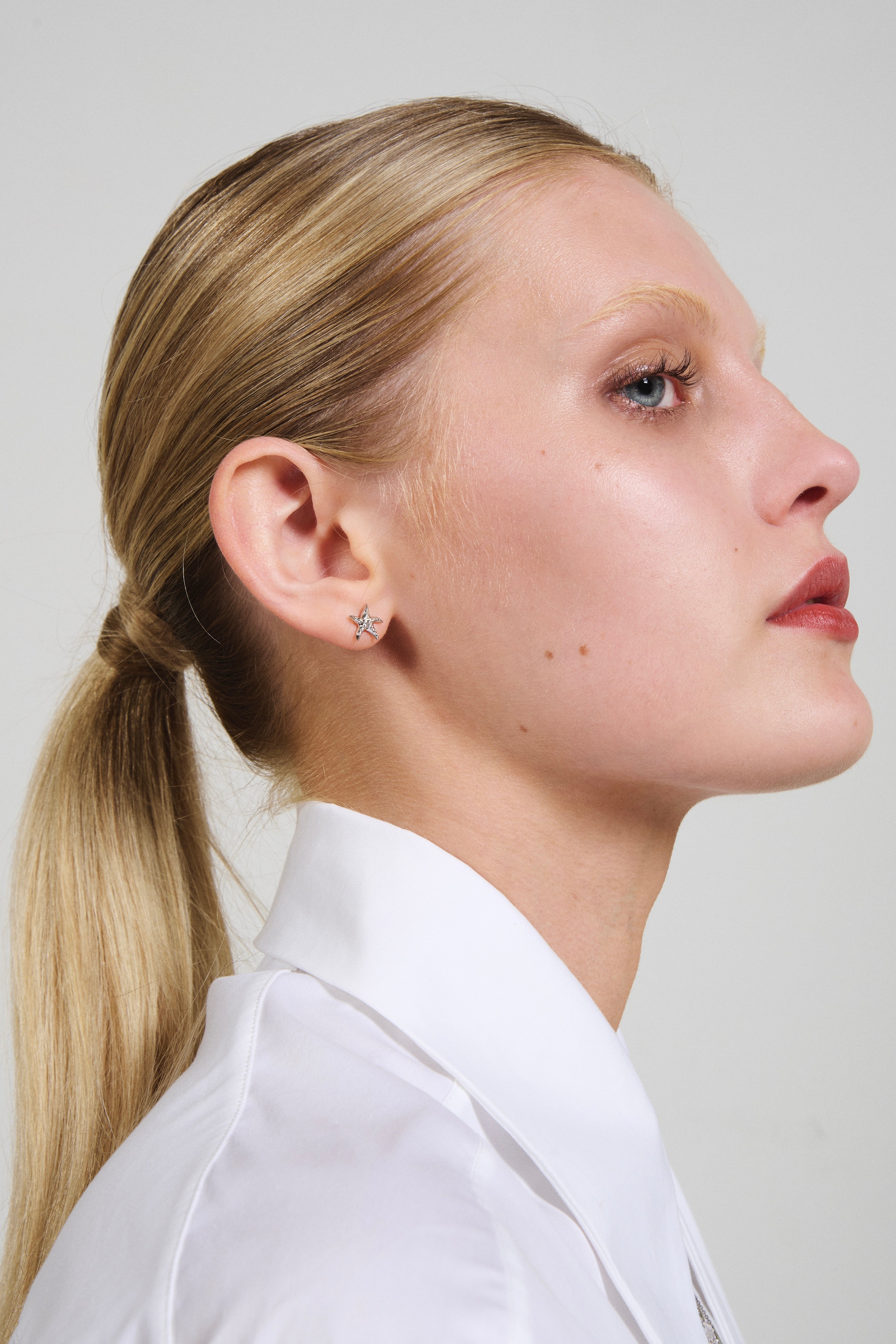 Feggeri-Astra-Starfish-Star-Marine-Sealife-Aqua-Stud-Earrings-Sterling-Silver-Platinum