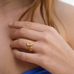 Feggeri-Ippos-Ring-Seahorse-Marine-Coastal-Inspired-Jewellery-Swirl-Curl-Textured-Statement-Cocktail-Gold-vermeil