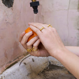 Feggeri-Ippos-Ring-Seahorse-Marine-Coastal-Inspired-Jewellery-Swirl-Curl-Textured-Statement-Cocktail-Gold-vermeil