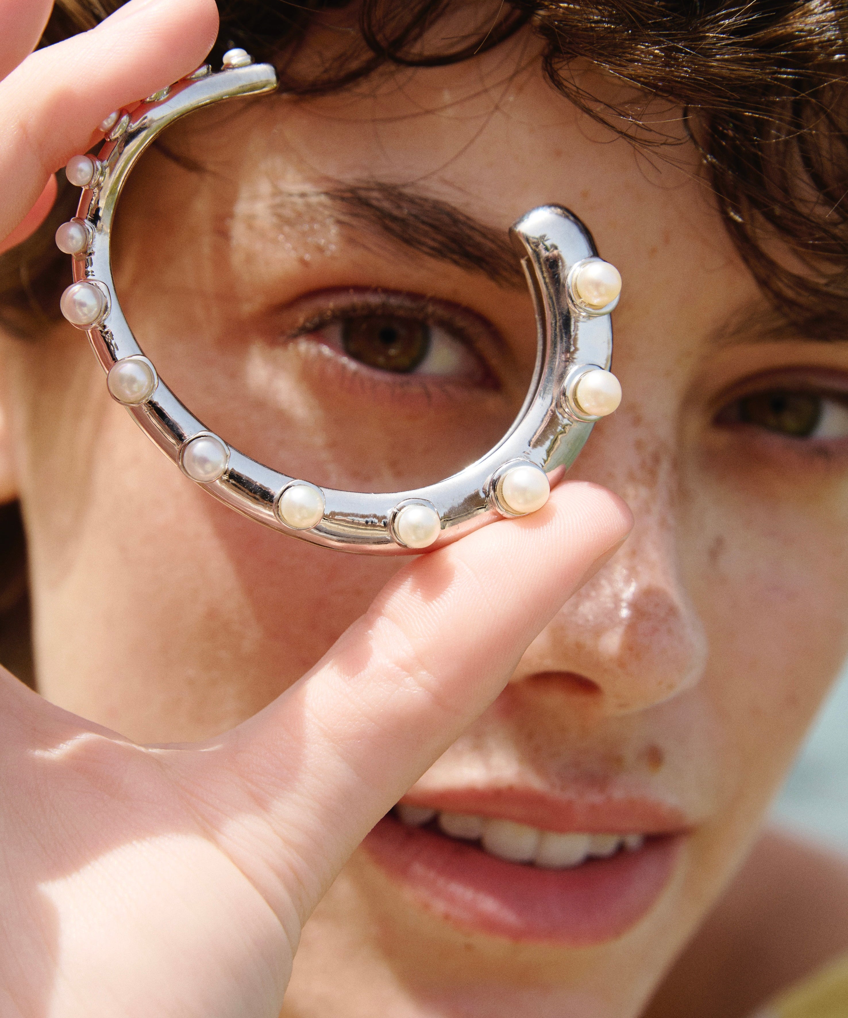 Feggeri-Okto-Cuff-Pearl-Ecrusted-sterling-Silver-statement-bangle-oversized-bracelet-octupus-marine-inspired-jewellery
