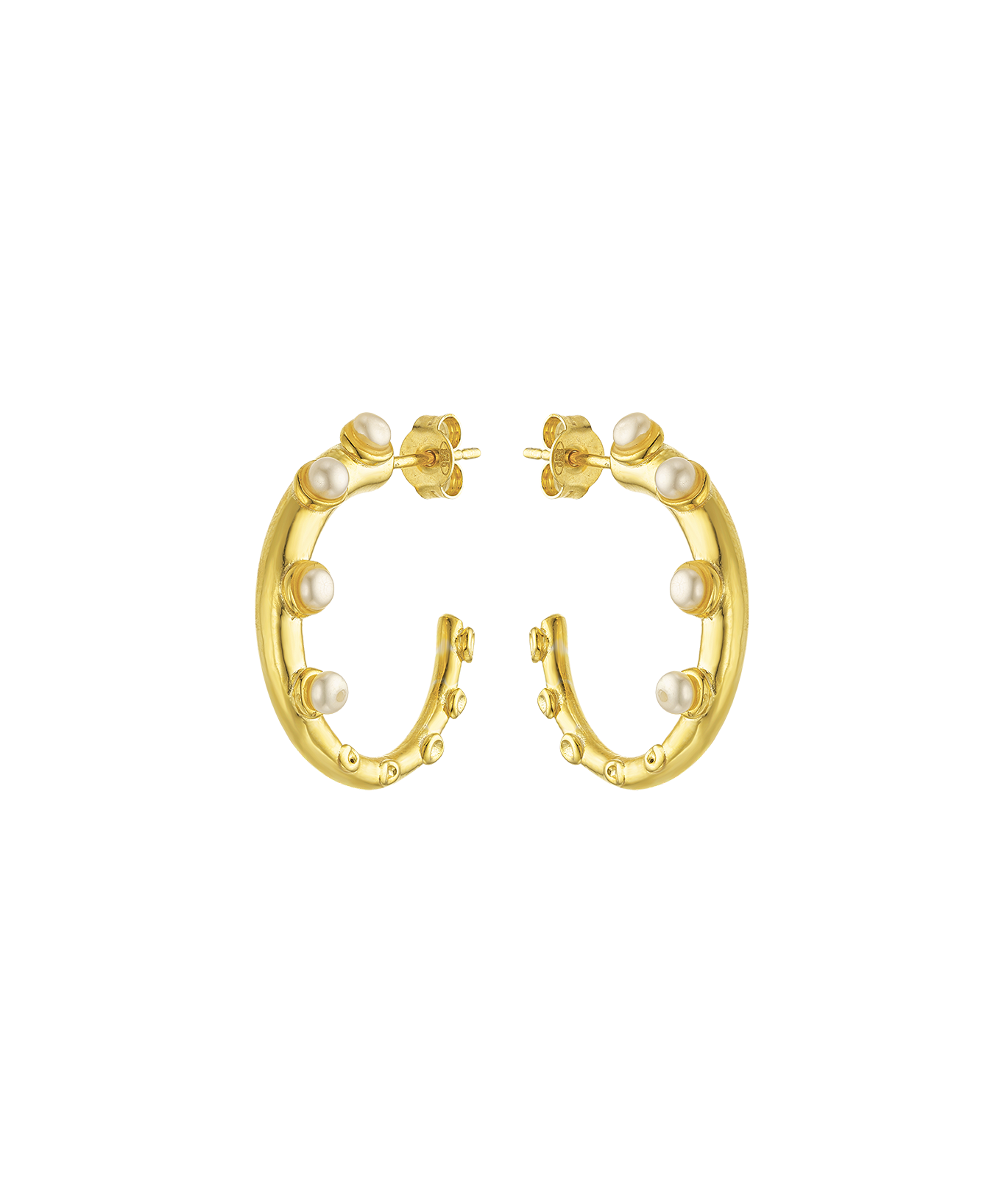 Feggeri-Okto-Pearl-Freshwater-Medium-Embellished-Hoop-Earrings-Hoops-Gold-Vermeil-Summer-Cool-Statement-Jewellery