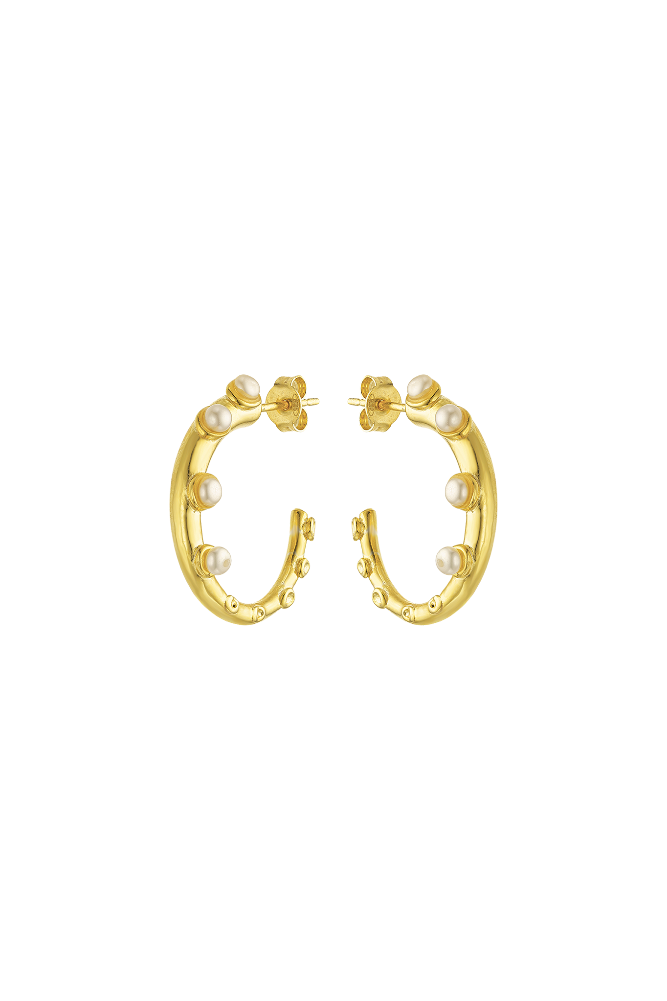 Feggeri-Okto-Pearl-Freshwater-Medium-Embellished-Hoop-Earrings-Hoops-Gold-Vermeil-Summer-Cool-Statement-Jewellery