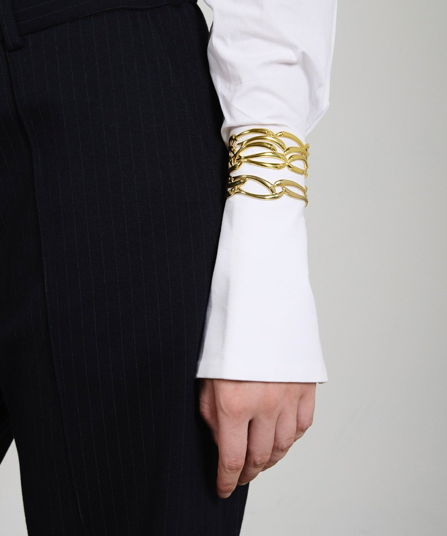 Feggeri-Psari-Large-Cuff-Gold-Vermeil-Statement-Oversized-Textured-cutout-Bracelet-Bangle