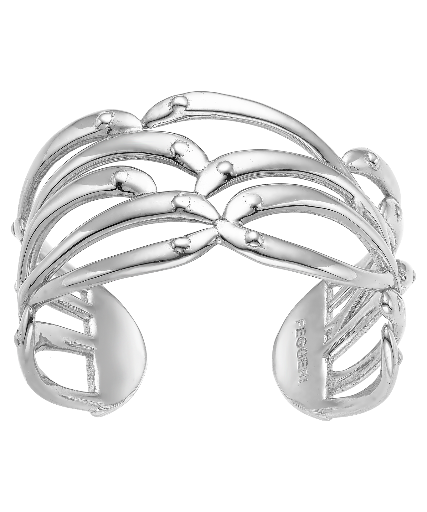 Feggeri-Psari-Large-textured-patterened-cutout-Cuff-statement-oversized-sterling-silver-platinum-plated-bangle-bracelet-coastal-marine-jewellery