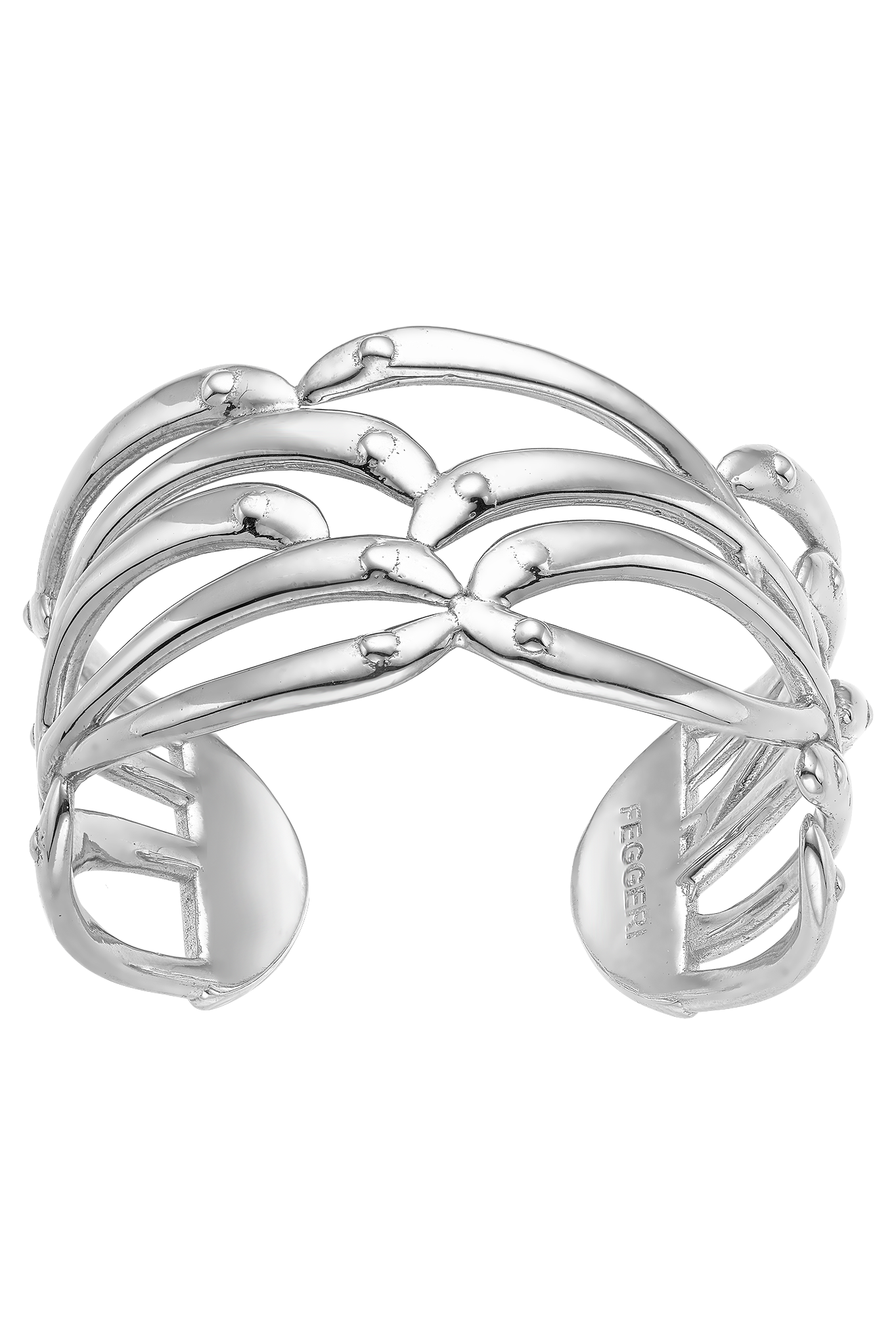 Feggeri-Psari-Large-textured-patterened-cutout-Cuff-statement-oversized-sterling-silver-platinum-plated-bangle-bracelet-coastal-marine-jewellery