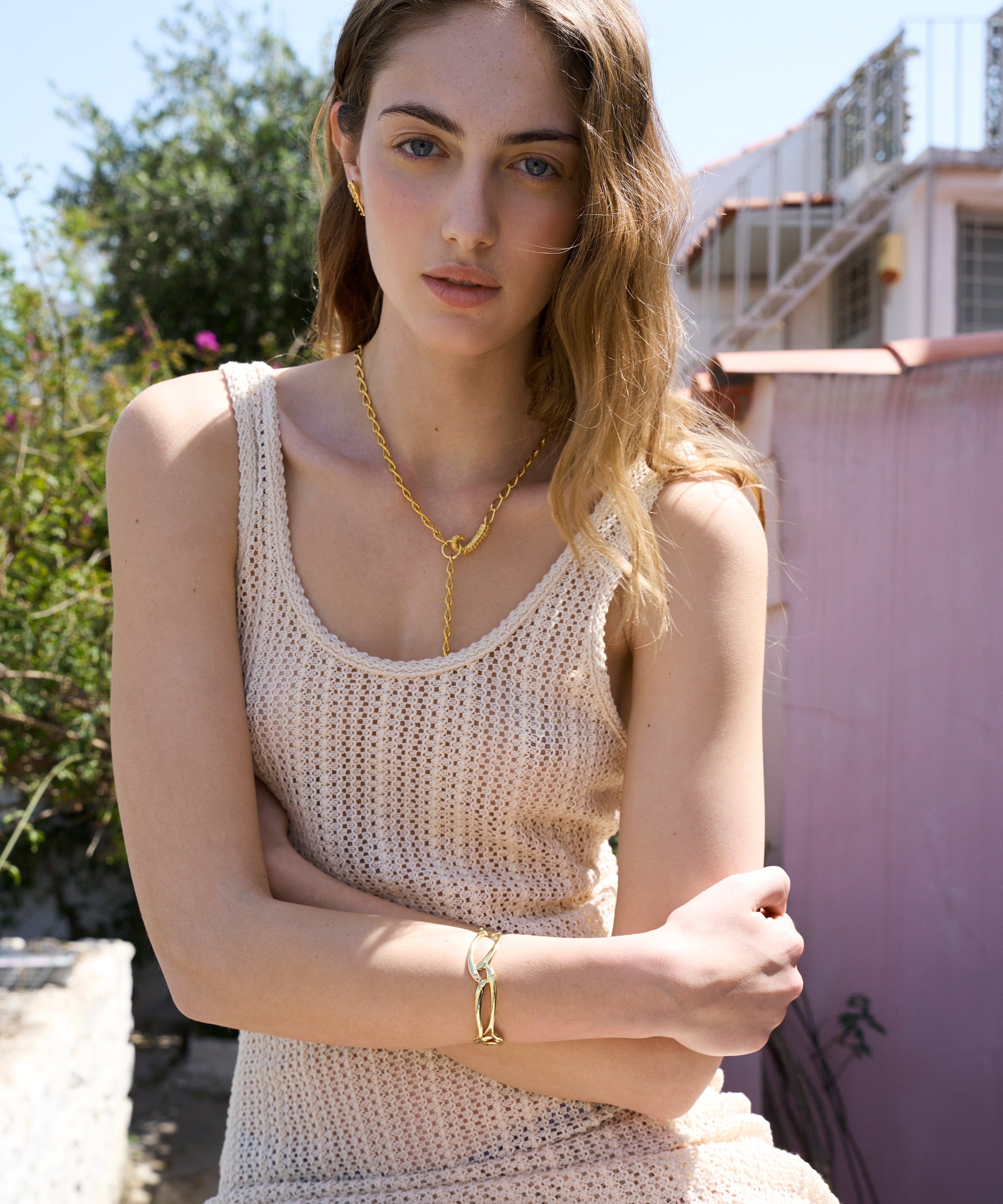 Feggeri-Psari-Mini-Cuff-Cutout-Bracelet-Bangle-Cool-Textured-Gold-Vermeil-Marine-Coastal-Inspired-Jewellery