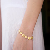Feggeri-Selene-Anicent-Greek-Coin-Vintage-Inspired-Charm-Bracelet-Gold-Vermeil-Summer-Jewellery-Wrist-Stacking