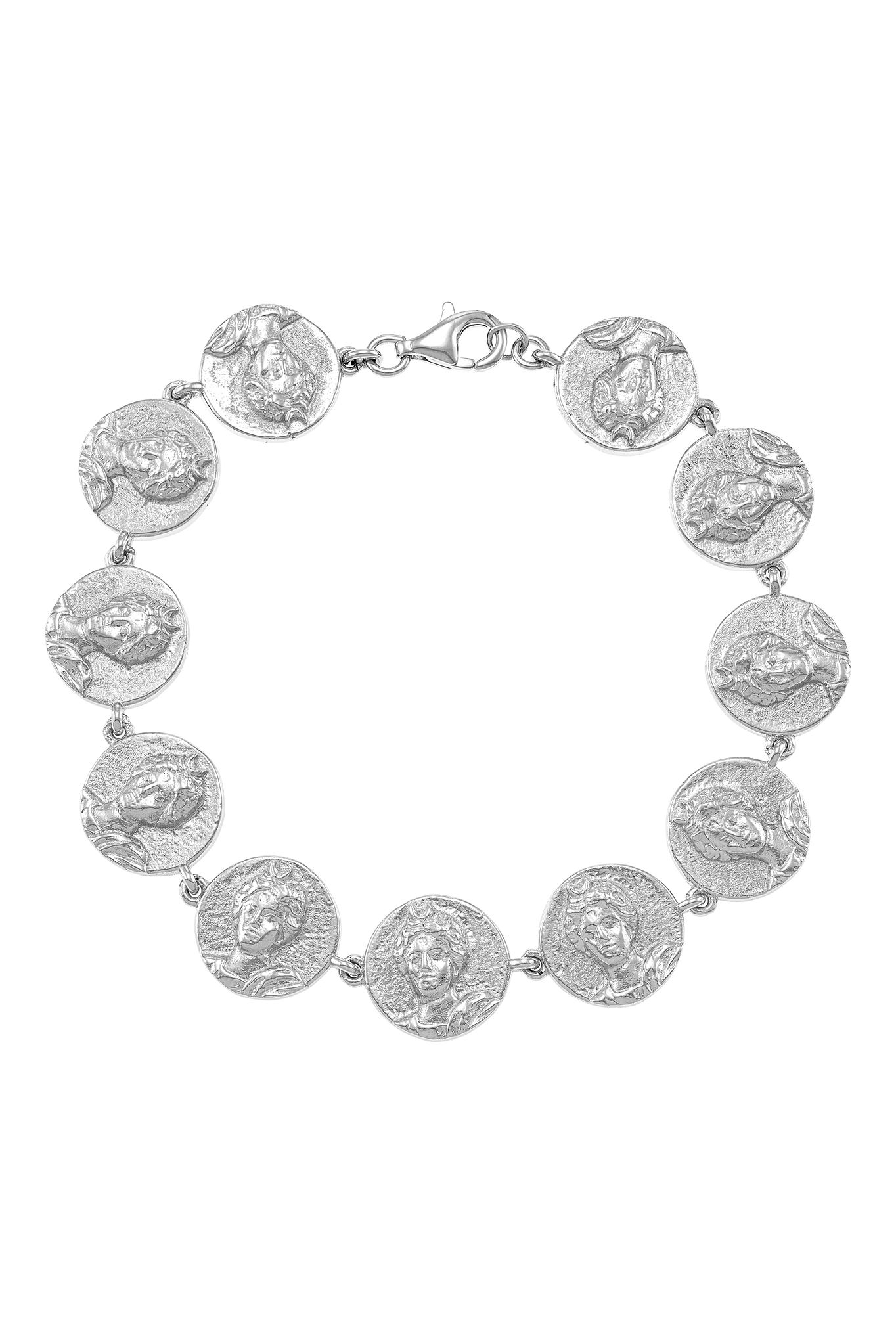 Feggeri-Selene-Charm-Coin-Bracelet-Silver
