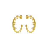 Okto Pearl Hoop Earrings Gold