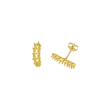 Ahinos Spike Stud Earrings Gold