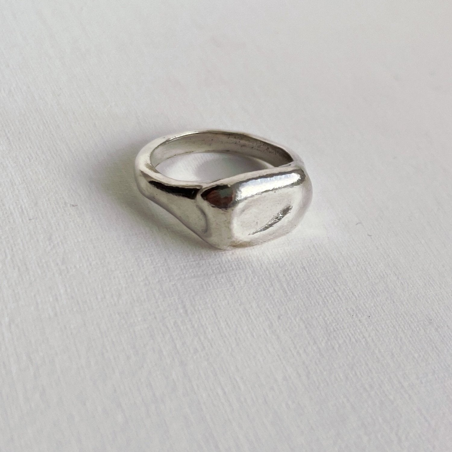 Frances-Kirk-BRUISED-Signet-Chunky-Pinky-Bold-Sterling-Silver-Stacking-Ring