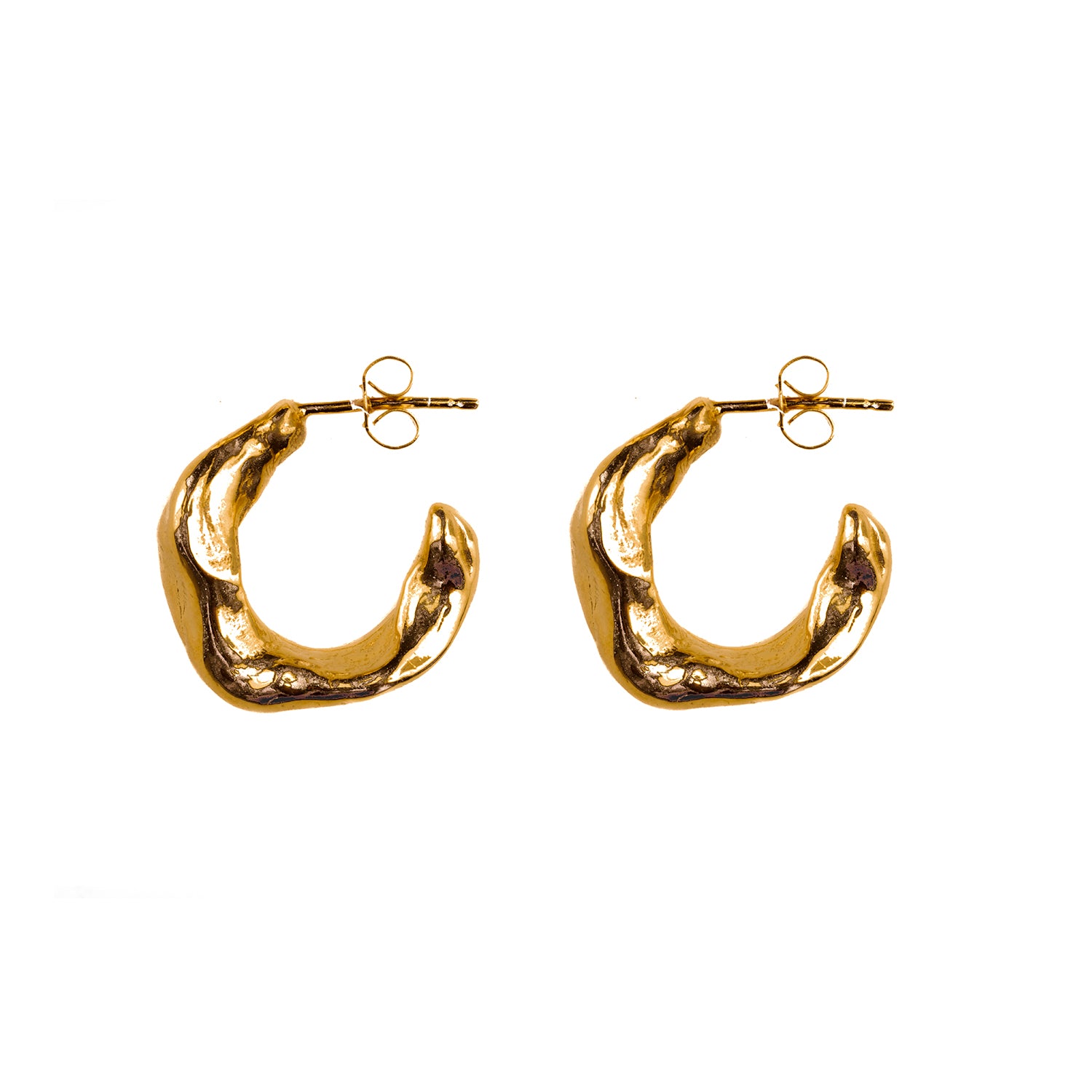 Frances-Kirk-Crescent-Beeswax-Hoops-Chunky-Textured-Molten-Hoop-Earrings-Gold-Vermeil-Sterling-Silver