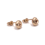 Frances-Kirk-Mini-Molten-Donut-Round-Curcle-Hoop-Studs-Earrings-Stud-Solid-Gold