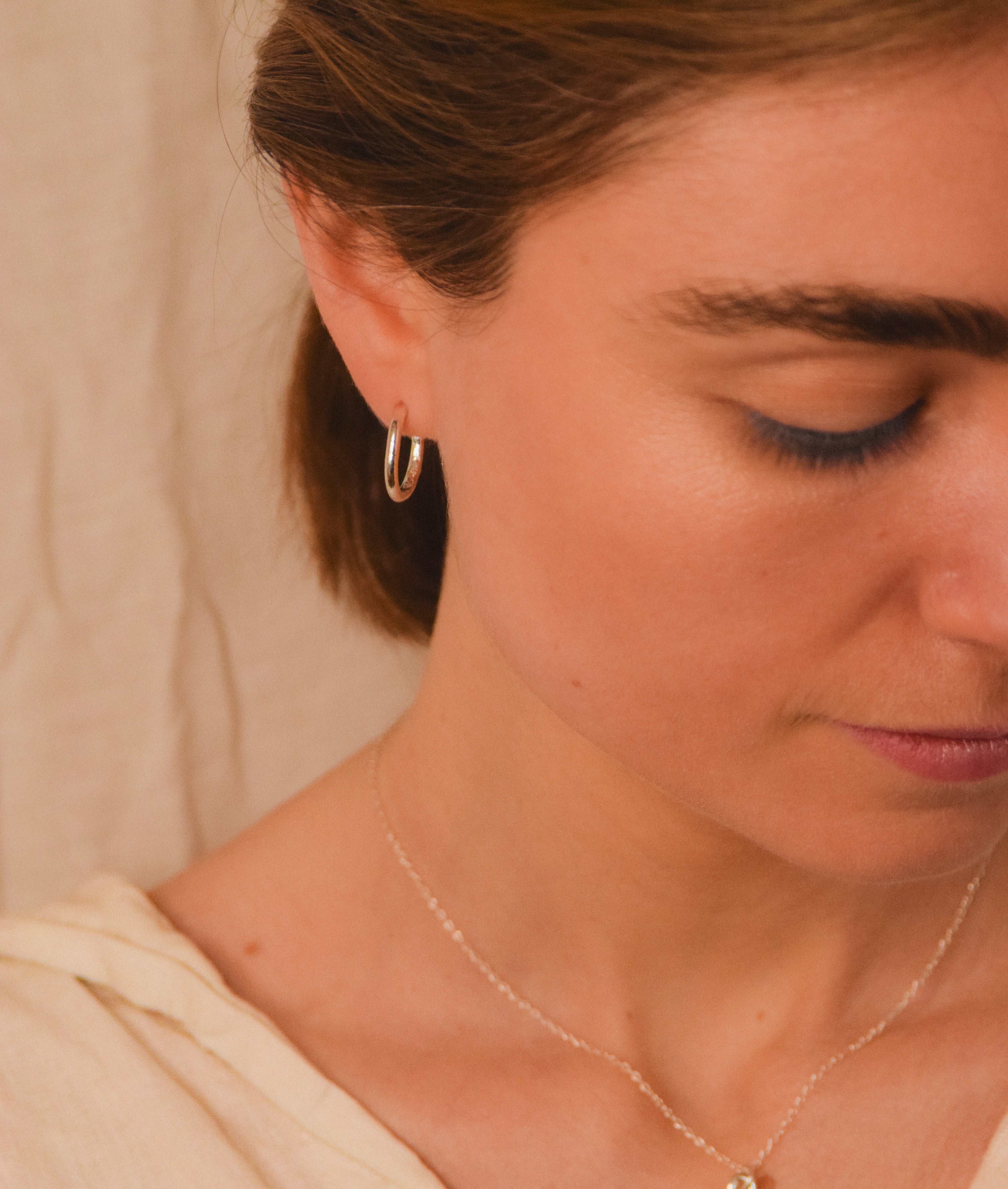 Frances-Kirk-Mini-Molten-Textured-Chunky-Gold-Vermeil-Sterling-Silver-Hoops-Hoop-Earrings-Everyday